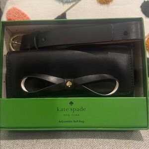 kate spade Black Leather Bow Belt Bag